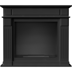 Biocamino 115 x 101 cm  nero con Bruciatore bio camino stufa NOVEMBER nero