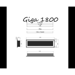 Camino mod Giga 1800 da parte Bruciatori 3x1,0 lit nero